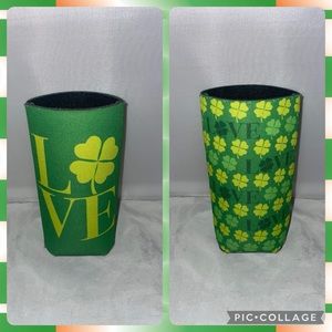 St Patrick’s Day - LOVE - clover - Irish - can Koozie 6.5 inches Made in the USA